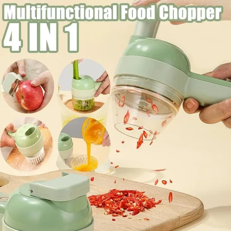 Handheld Electric Vegetable Cutter, Food Chopper Slicer And Chopper For Garlic Pepper Chili Onion