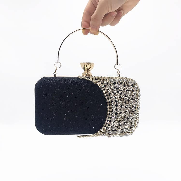 Glitter and stone purse