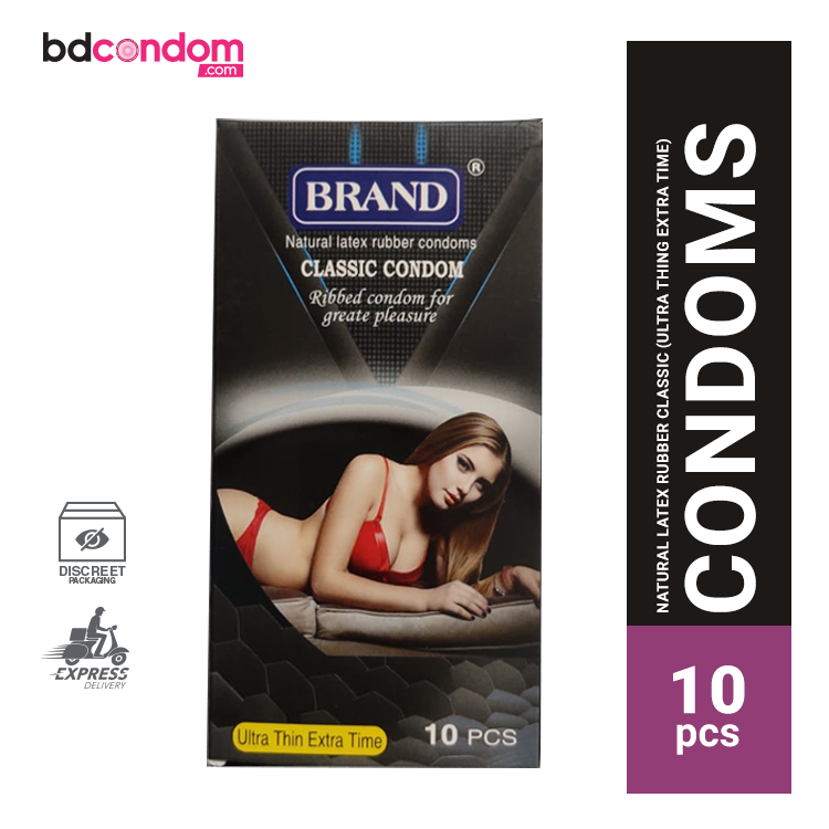 Brand Classic Ultra Thin Extra Time condom - 10Pcs Pack