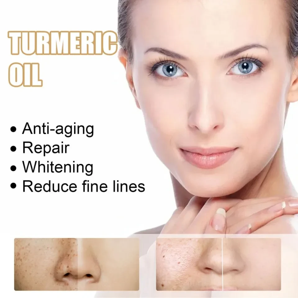 Turmeric Essential Oil Natural Turmeric Extract Facial Moisturizing Essence For Dark Spot Natural Skincare Product Anti-aging