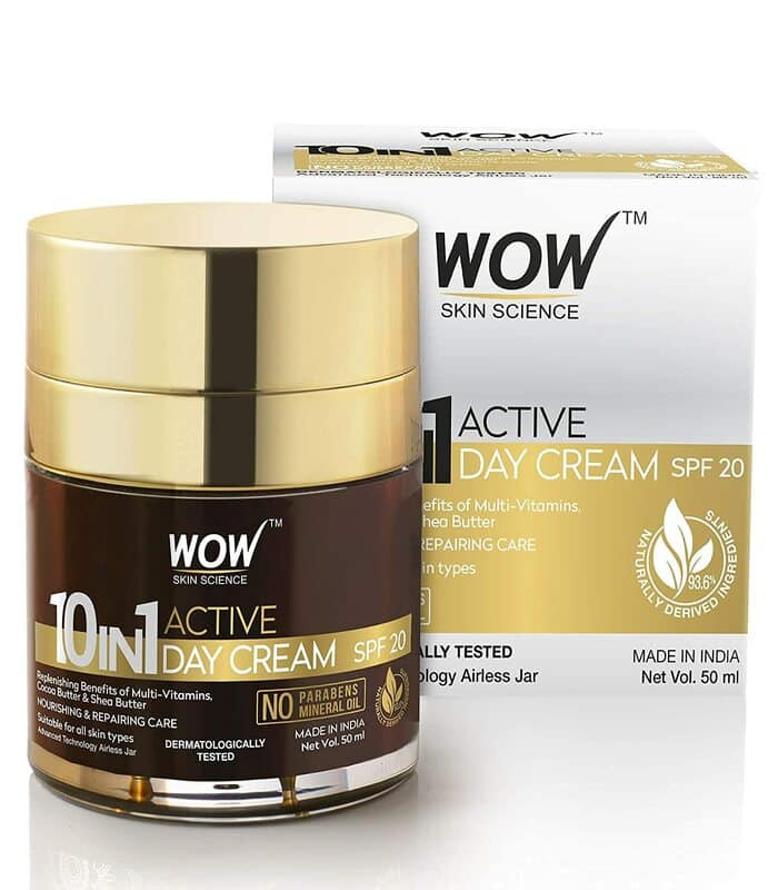 WOW Skin Science Cream 10 in 1 Age Miracle Face Cream- Day Cream With SPF 20- No Parabens & Mineral Oil – 50mL