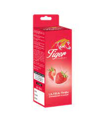 Getwell Strawberry Flavor Tiger Thin Condoms 36 Pcs