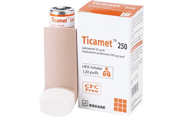 Ticamet 25/250 Inhalar – 120 metered doses