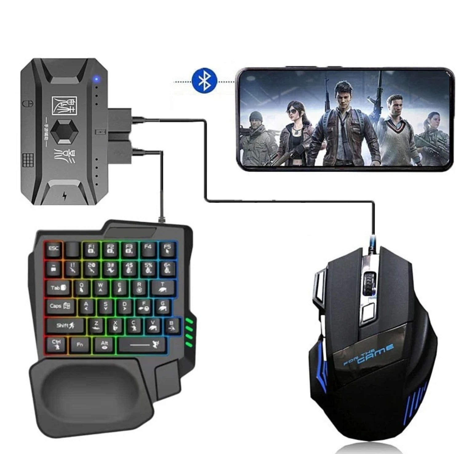 5 in 1 Mobile Game Combo Pack ( Phone Mouse Keyboard)