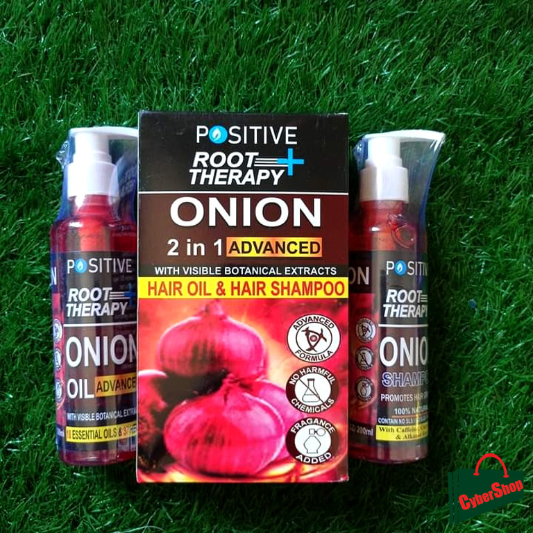 Positive Root Plus Therapy Onion 2 in 1 Advanced Hair Oil & Hair Shampoo