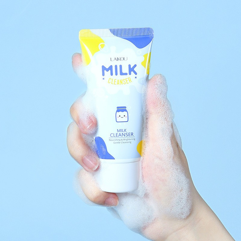 Laikou Milk Facial Cleanser Moisturizes Skin Cleans Pores
