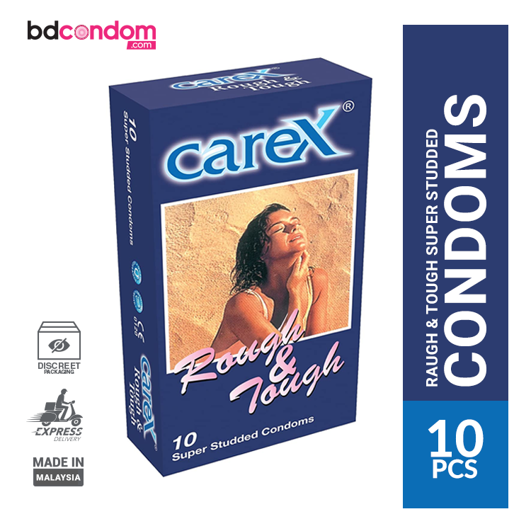 Carex Rough and Tough Super Studded Dotted Condom - 10Pcs Pack (Malaysia)