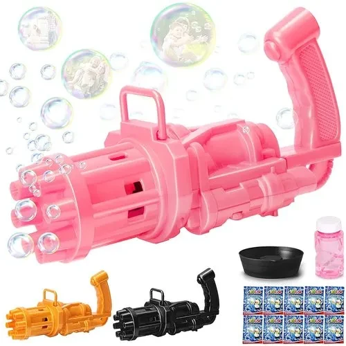 Kids electric unicorn 10 holes soap water automatic bubble blowing toy outdoor game funny summer bubble machine gun toys Product Code: 3439
