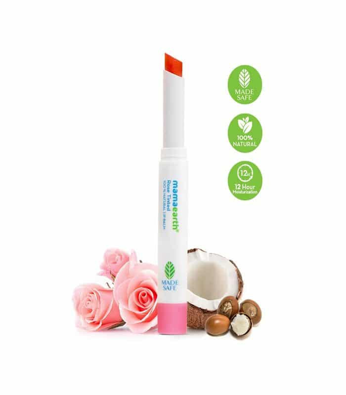 Mamaearth Rose Tinted 100% Natural Lip Balm for bright Lips, With Rose & Castor Oil For 12 Hour Moisturization-2 g