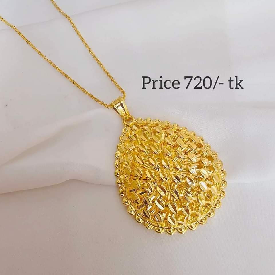 Jinhe Ornament Durian Forget to Return18KYellow Necklace Non-Fading Women's Light Luxury Pendant520Birthday Gift