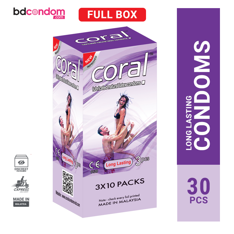 Coral Condom Long Lasting 3's PackLong Lasting