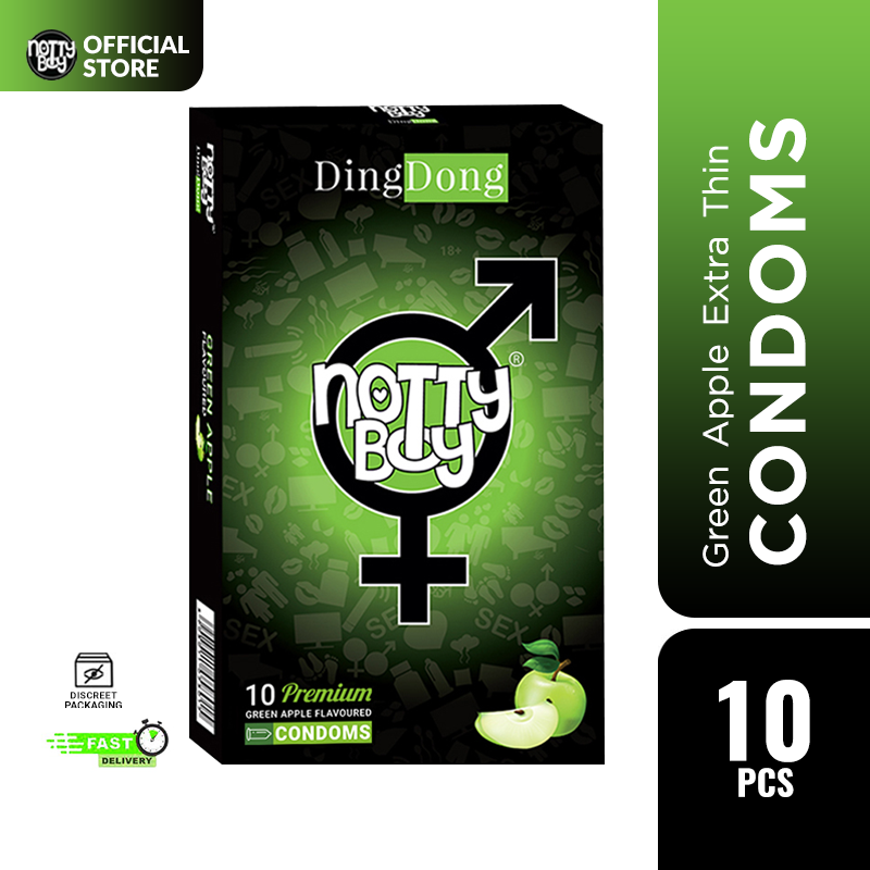 NottyBoy DingDong–Green Apple Flavored Condoms 10's Pack