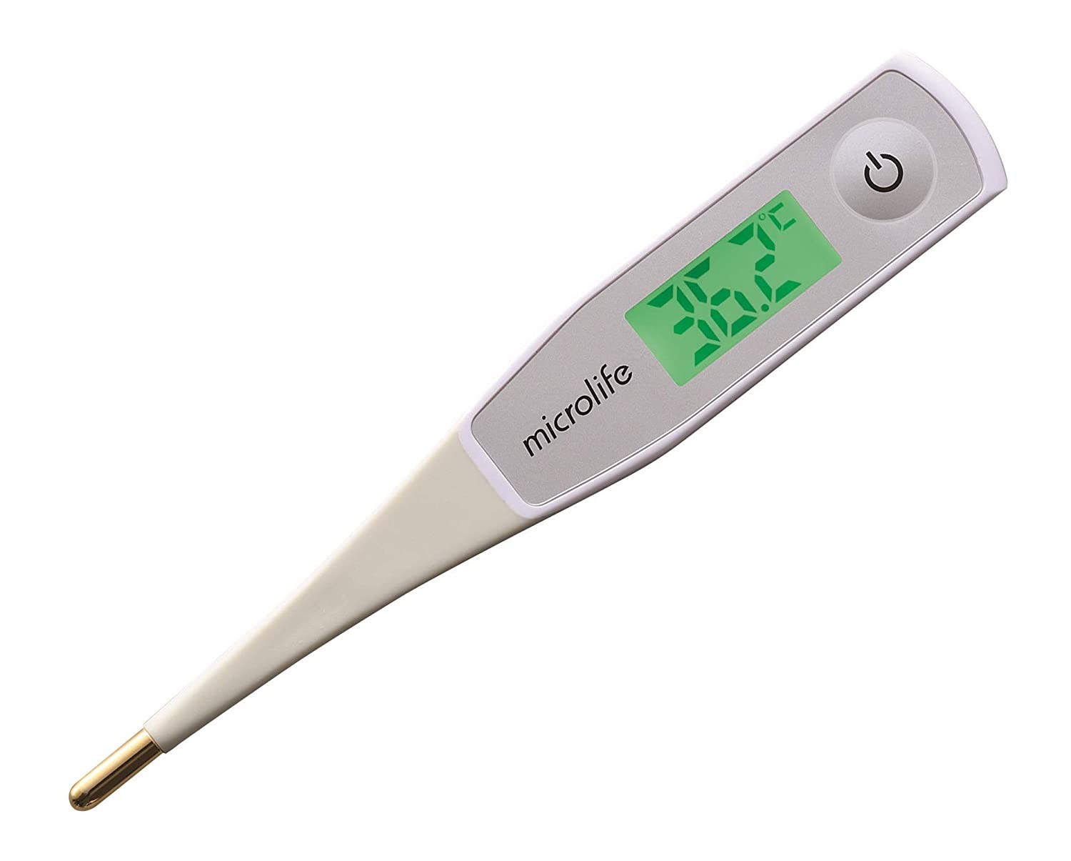 Microlife Electronic c Thermometer, Speed Predictable 20 Seconds, Backlight, Gentle Bending Tip