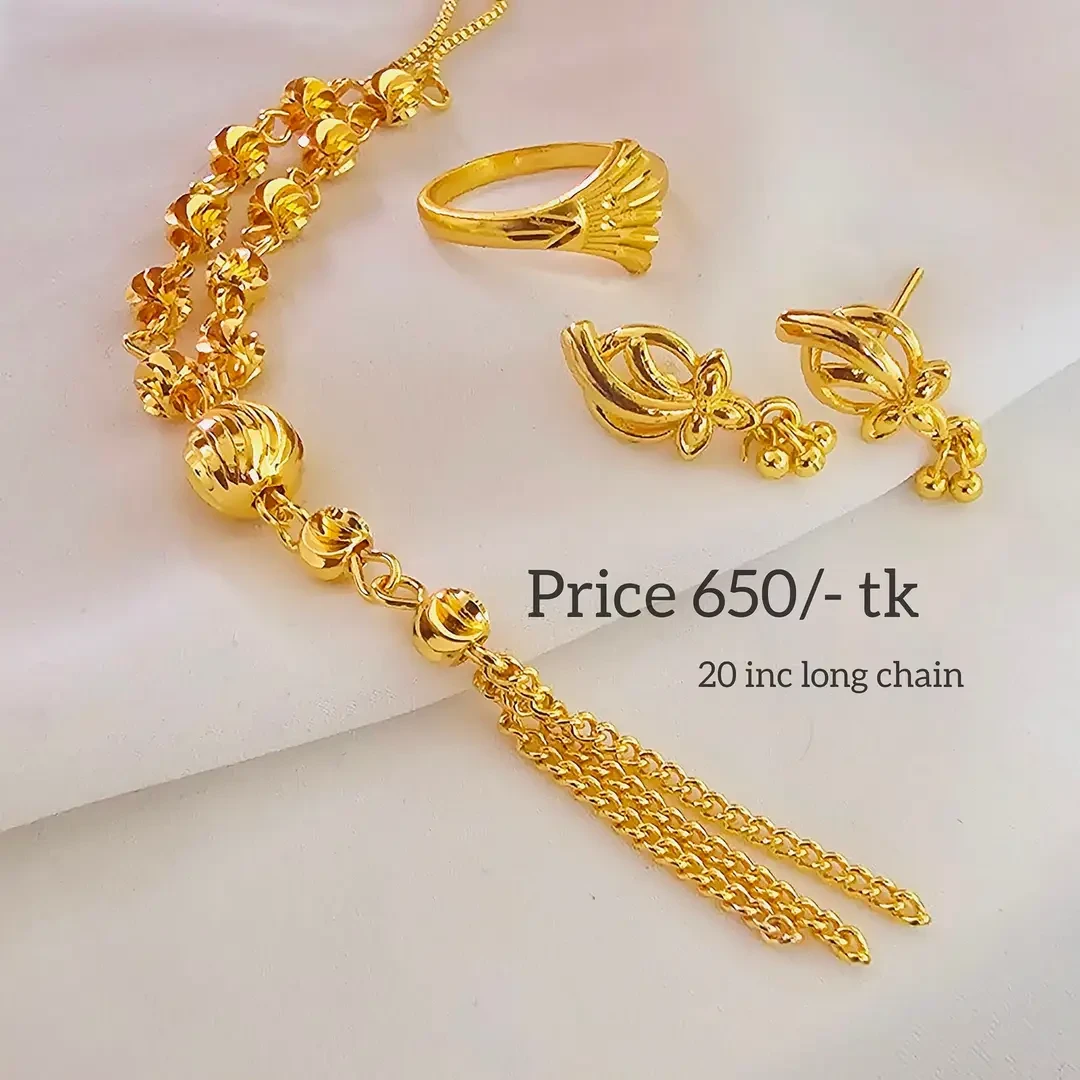 City Gold Gold Plated chain Set For Women