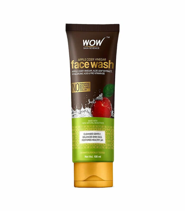 WOW Skin Science Apple Cider Vinegar Face Wash – No Parabens, Sulphate, Silicones & Color (100mL)
