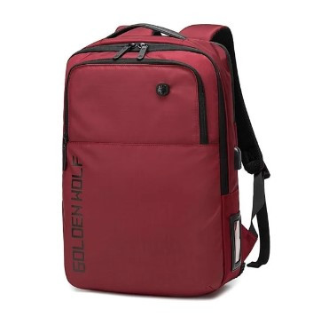 Golden Wolf GB00399 Laptop Business & Travel Backpack Red