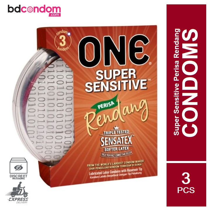 ONE Super Sensitive Perisa Rendang Condom - 3pcs Pack(USA)