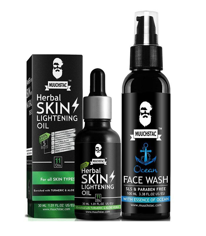Muuchstac Face Care Kit – Skin Lightening Oil, 30ml & Ocean Face Wash, 100 ml