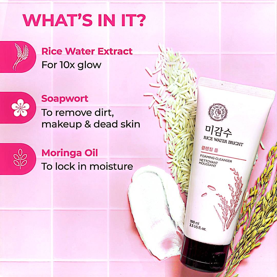 The Face Shop Rice Water Bright Cleansing Foam