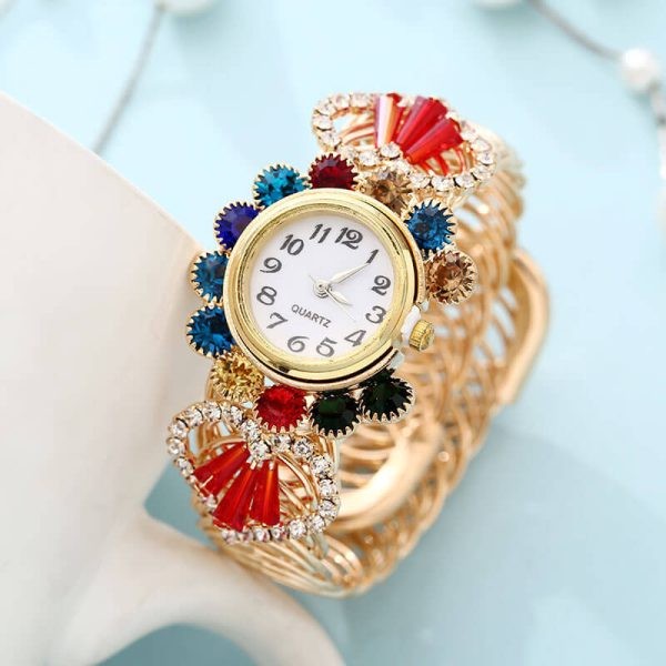 Peacock Stone watch (Multi color)