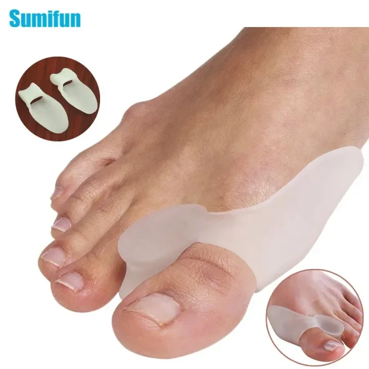 2Pcs Silicone Gel Bunion Splint Big Toe Separator Overlapping