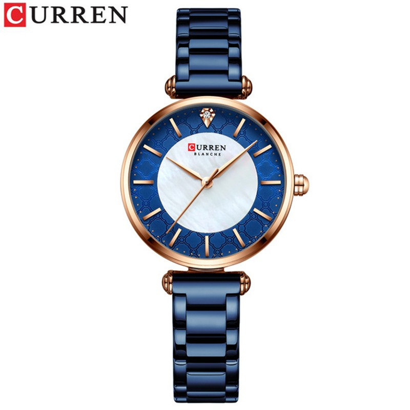Curren women's fashion watch alloy shell surface waterproof quartz casual watch
