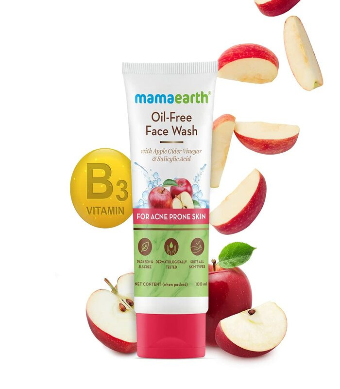 Mamaearth Oil Free Face Wash for Oily Skin, with Apple Cider Vinegar & Salicylic Acid for Acne-Prone Skin-100 ml
