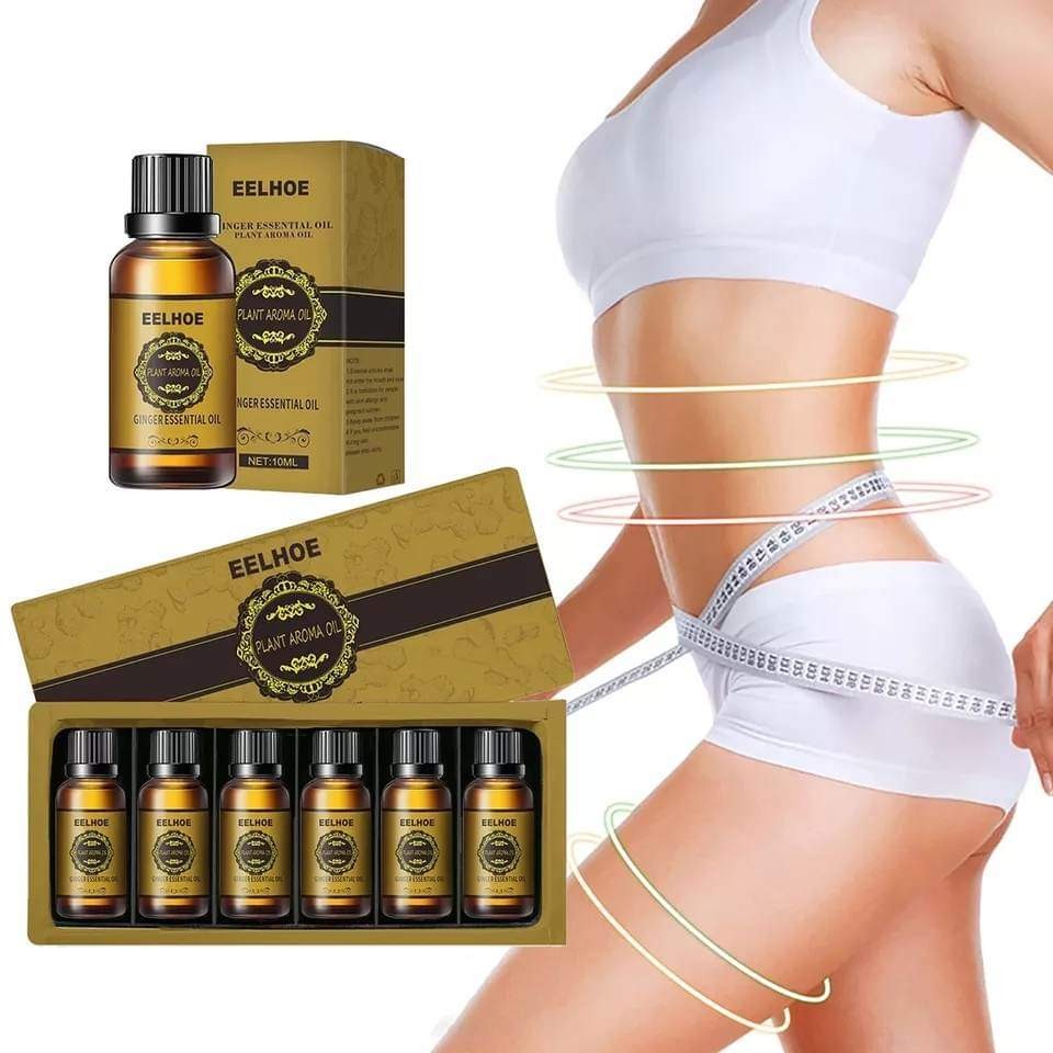 স্লিম বডি বানানোর জিঞ্জার এসেনশিয়াল অয়েল Ginger Essential Oil Belly Massage Oil  Weight Loss Body Slimming Oil Fat Burner