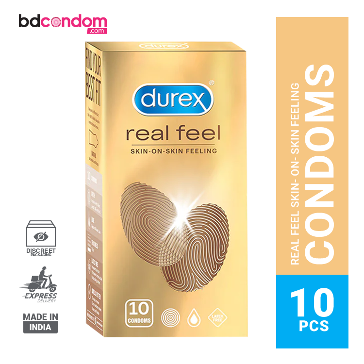 Durex Real Feel Skin on Skin Feeling Condom - 10Pcs Pack (Thailand)