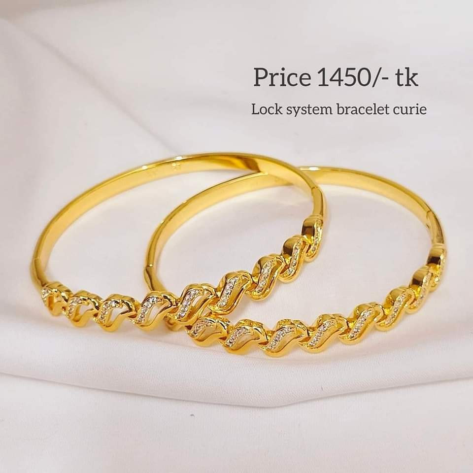 Churi Set Two pic   Latest Gold Plated Metal Bangles For Women  and Girls