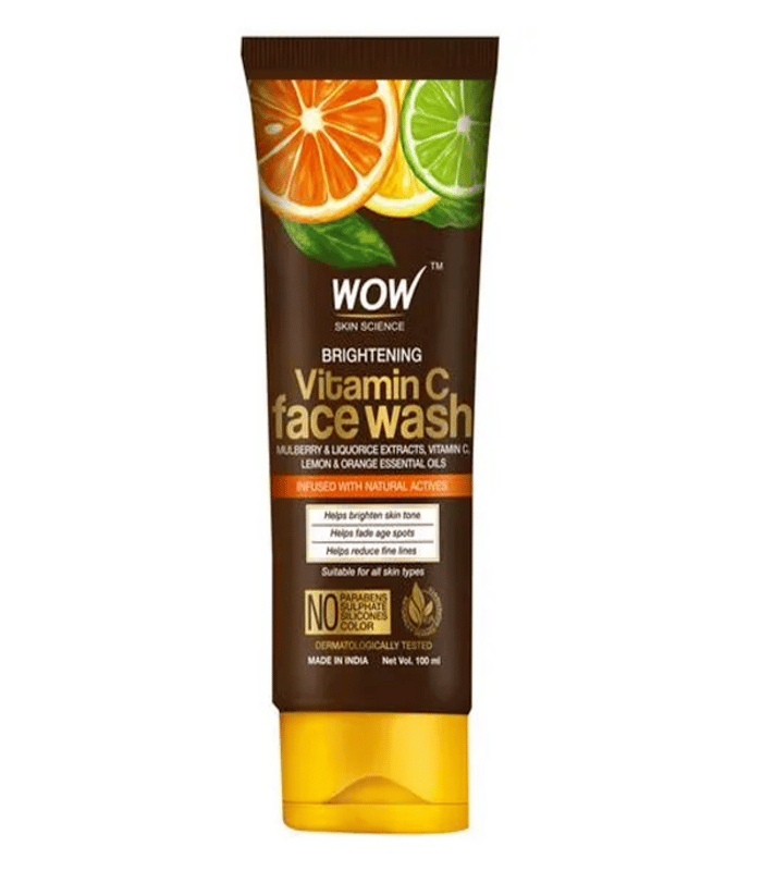 WOW Skin Science Brightening Vitamin C Face Wash – No Parabens, Sulphate, Silicones & Color (100mL)