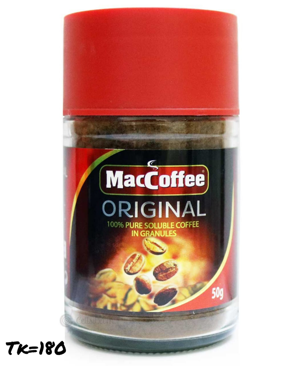 MacCoffee Original 100% pure soluble coffee in Granules 50gm Jar