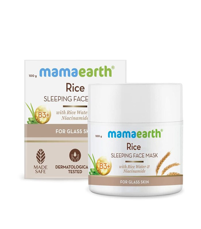 Mamaearth Rice Sleeping Face Mask, Night Cream, With Rice Water & Niacinamide for Glass Skin – 100 gm