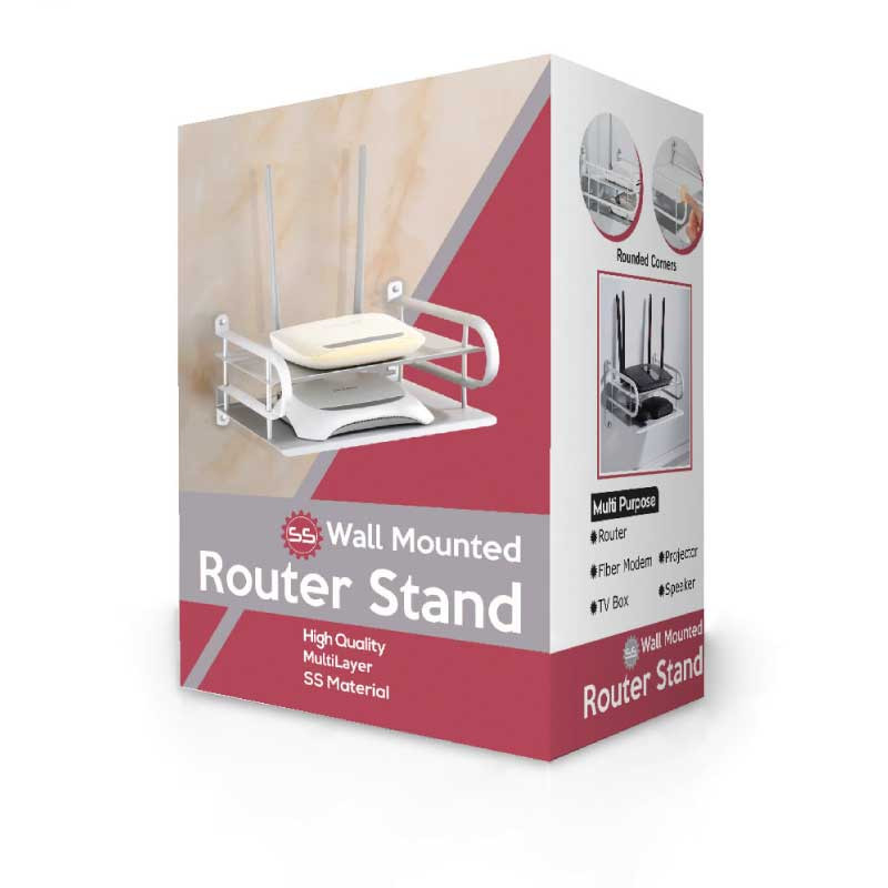 Wireless Wifi Router Storage Box of SS Wall Mounted Router Stand