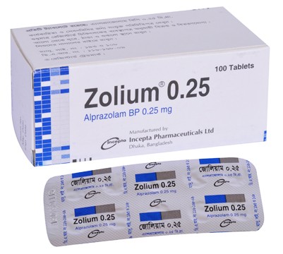 Zolium 0.25 mg Tablet -10’s strip
