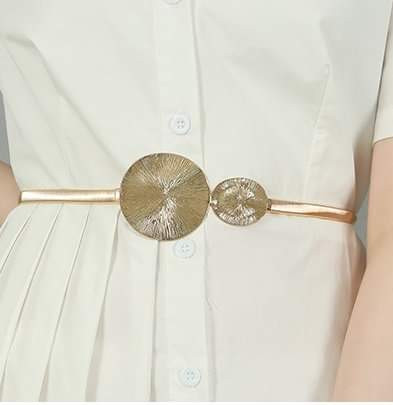New Fashion Metal Waist Chain Belt Women Circle Metal String Belts For Ladies Dresses Decoration