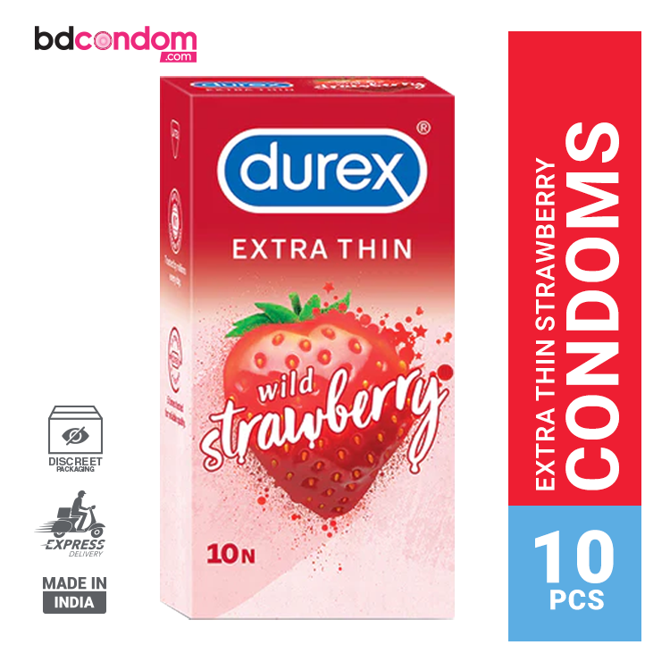 Durex Extra Thin Wild Strawberry 10' Pack