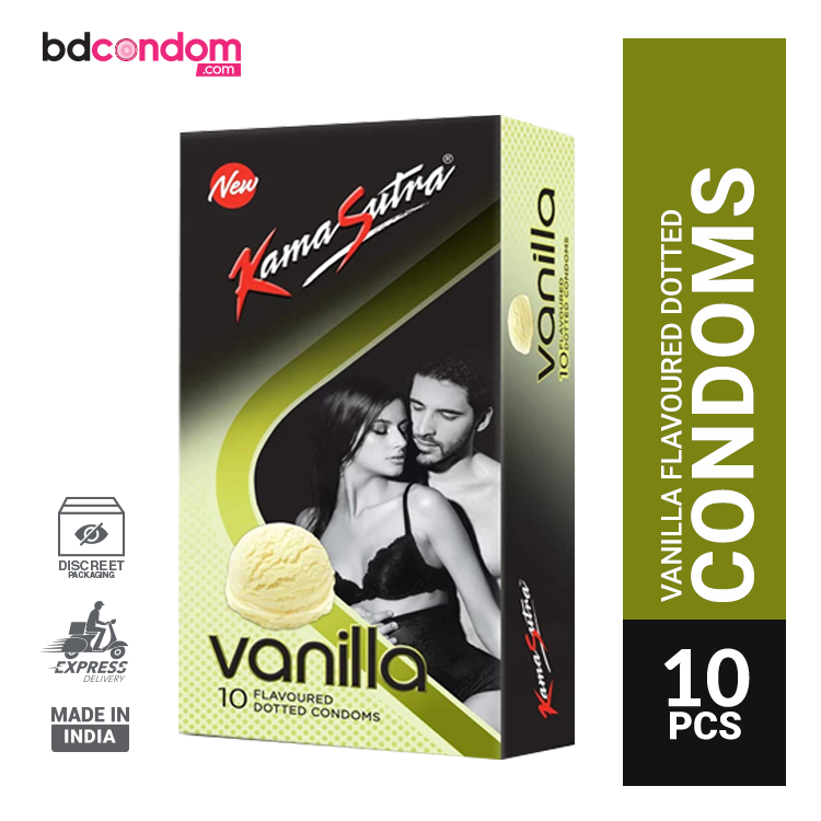 Kamasutra Vanilla Flavoured Dotted Condoms 10's Pack