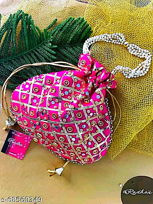 Women Potli Bag (pink)