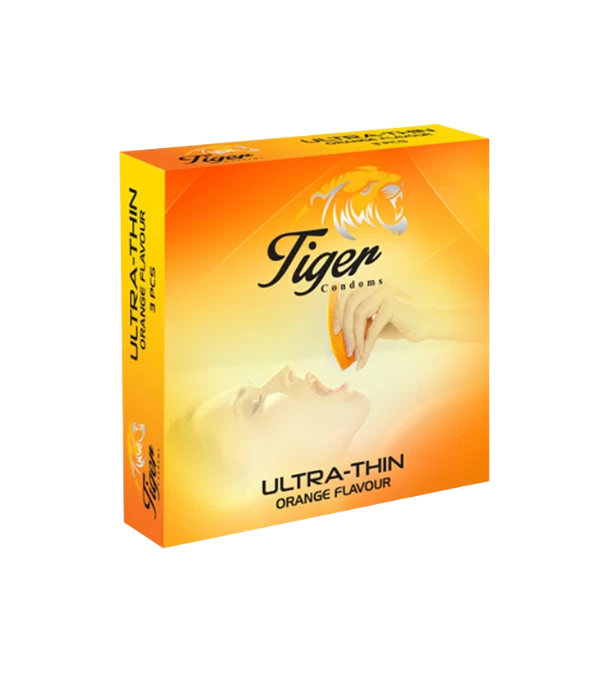 Tiger Condom Plain Ultra Thin Orange Flv