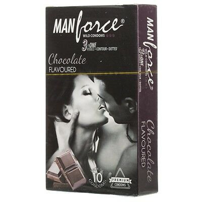 Manforce -Chocolate Flavored Condoms - Large Single Pack -3pcs