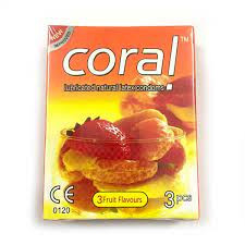 Coral Condom 3-Fruit Flavours (Girls) 3's Pack