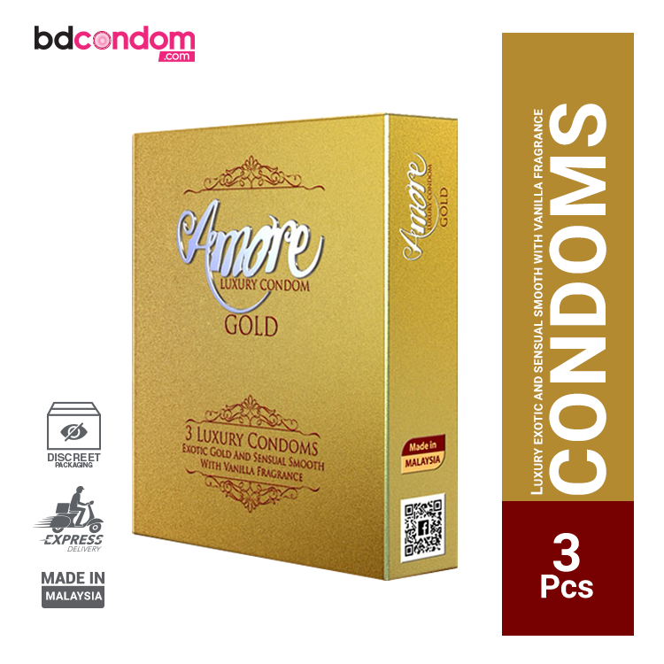 Amore Luxury Gold Condom 3's Pack