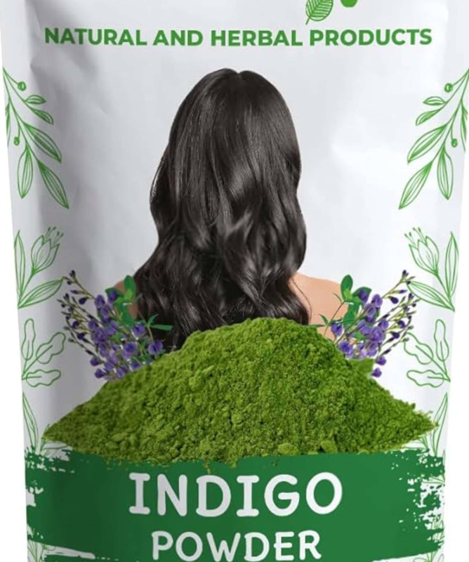 Indigo powder for hair black organic, Hair Color, Natural Hair Colour, Organic Indigo Hair Powder for Men & Women, Black Hair, Indigo Dye, Hair Care, Hair Growth, Hair Strong, Herbal, Pure