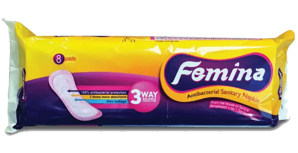 Femina Antibacterial Sanitary Napkin (Panty System)