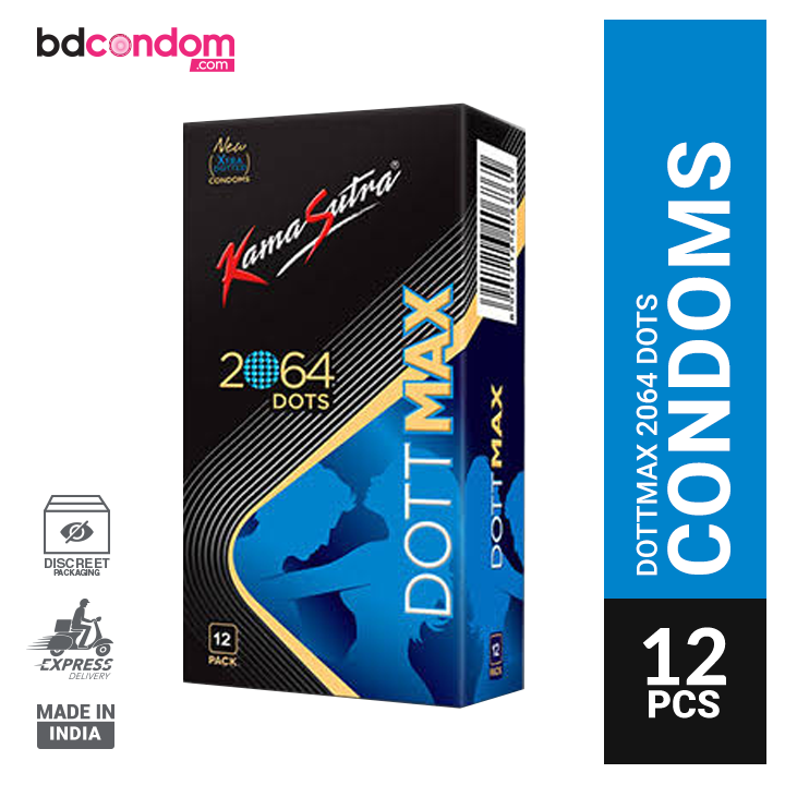 KamaSutra DottMax Extra Dotted 2064Dots Condom - 12Pcs Pack(India)