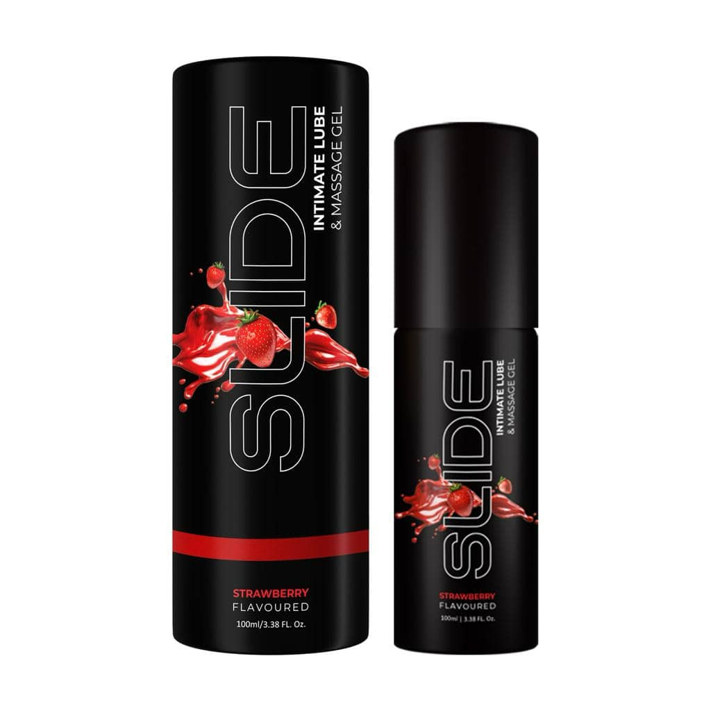 NottyBoy SLIDE Water Based Lubricant Intimate Massage Lube Gel (Strawberry Flavored) – 100ml
