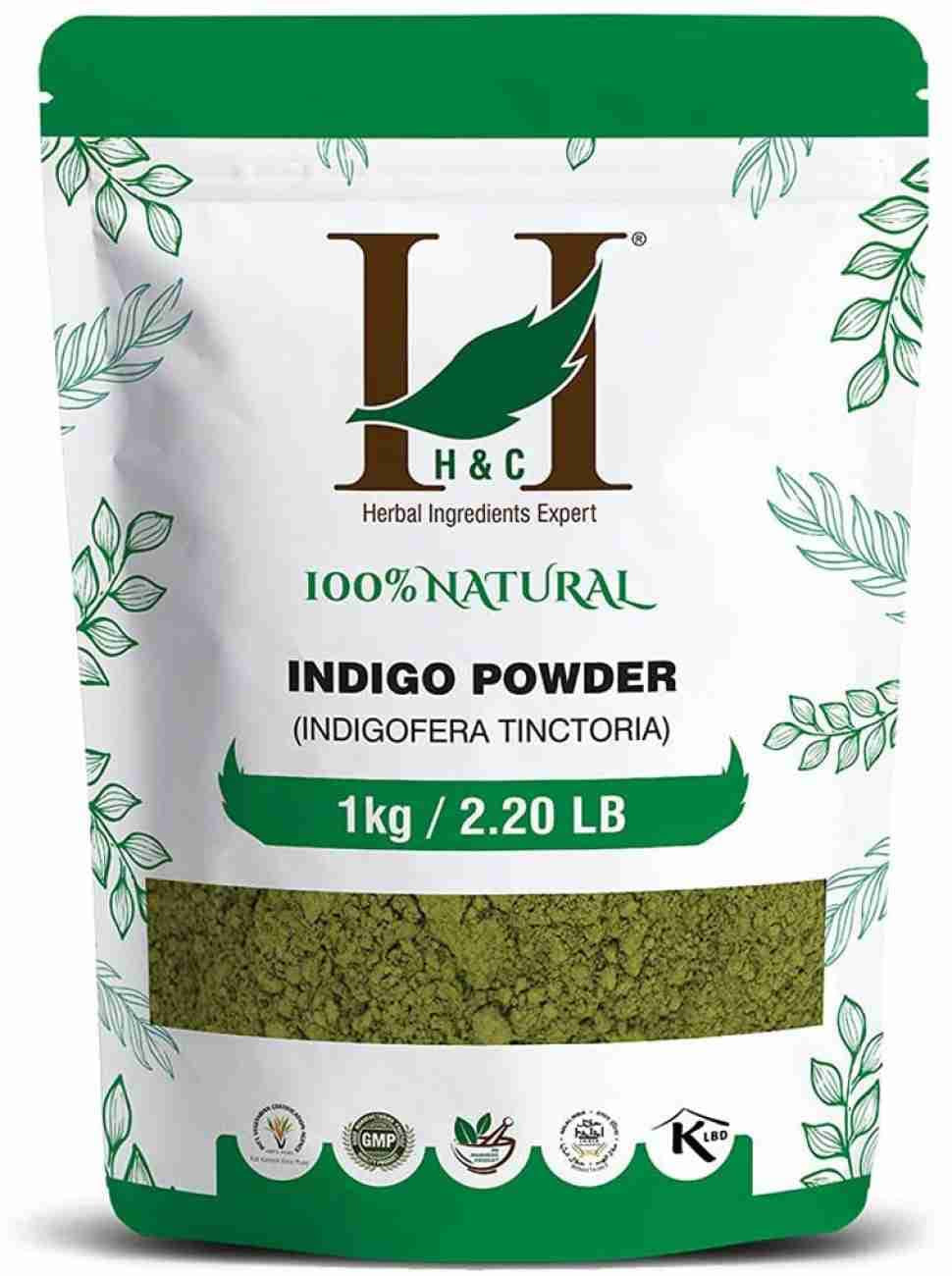 100% Natural Indigo Powder for Hair- 1 KG (2.2 LB) Value Pack - For coloring hair from black naturally