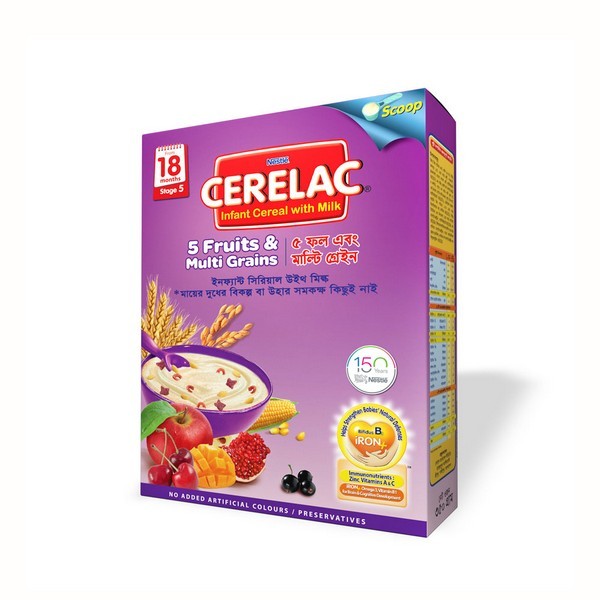 Nestlé Cerelac 5 Fruits and Multi Grains BIB – 350 gm