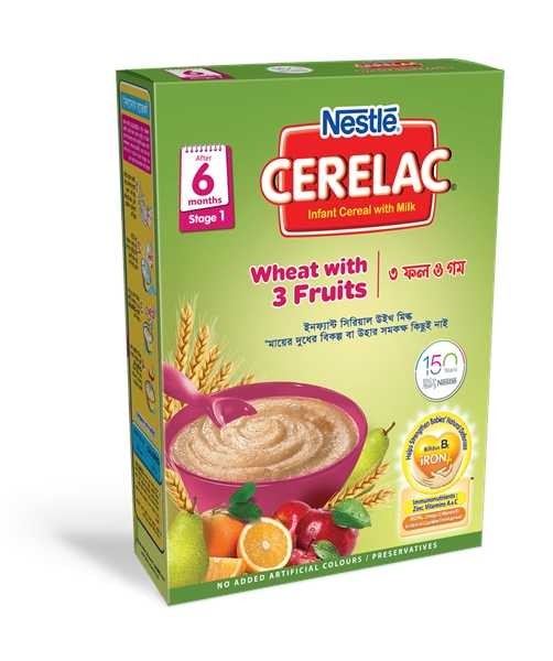 Nestlé Cerelac 1 Wheat With 3 Fruits (6 Months +) BIB…. (400 Gm)